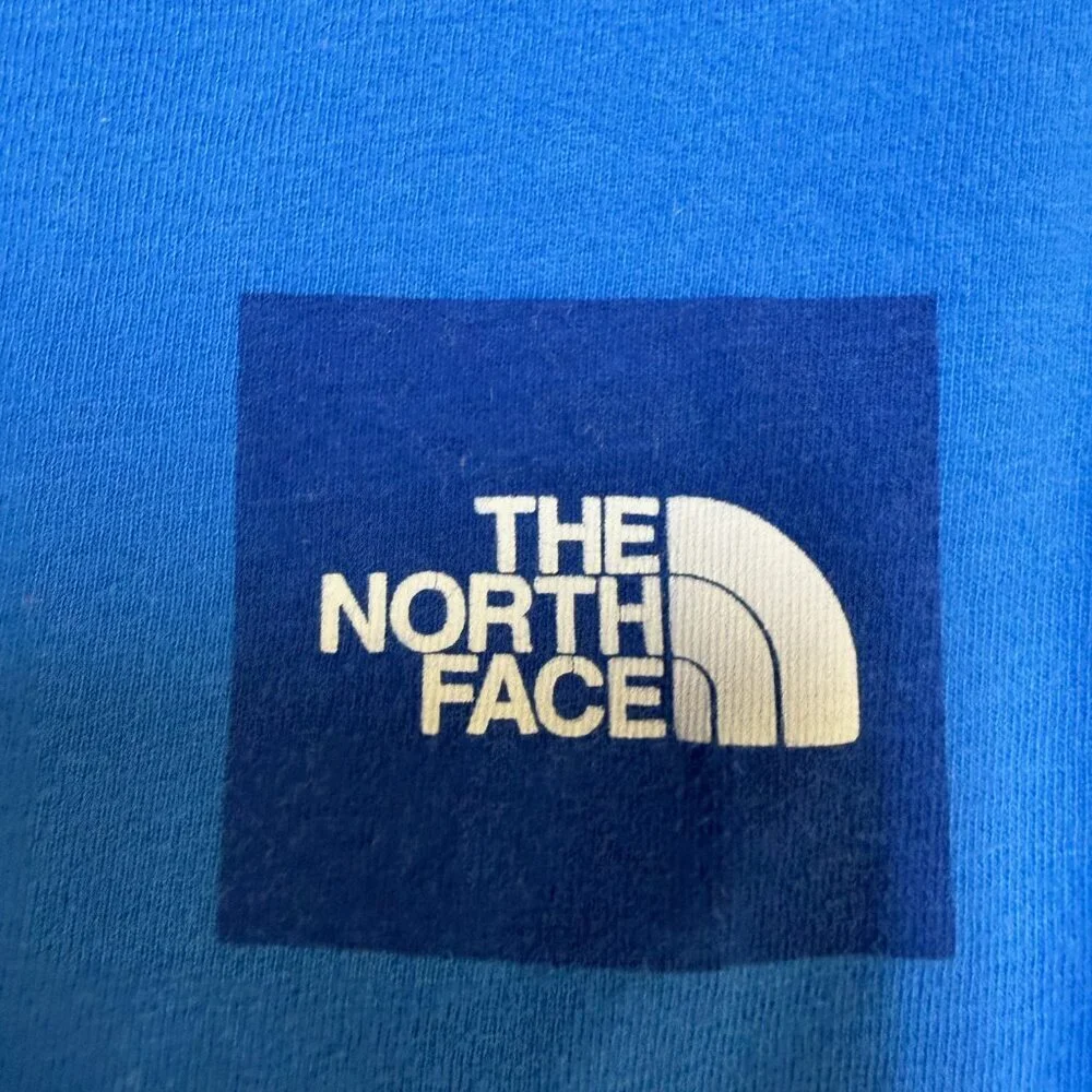 The North Face Long Sleeve Box Logo Tee‎ XL Blue GUC